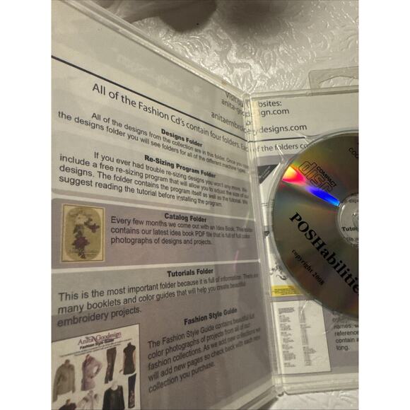 POSHABILITIES Anita Goodesign Embroidery Machine Design CD 87AGHD EUC - Picture 4 of 4